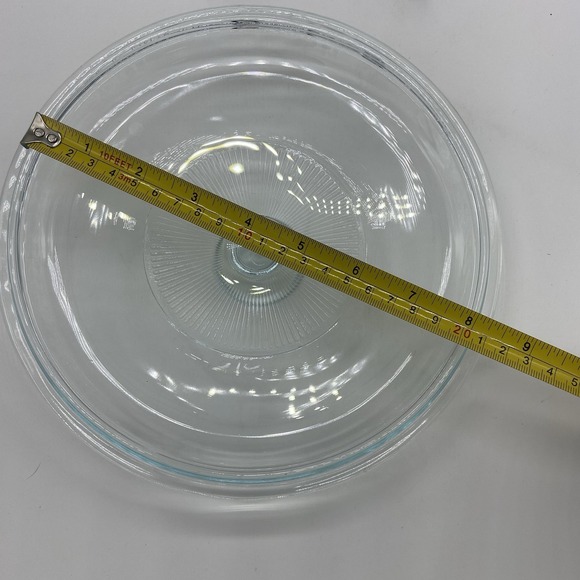 PYREX Corning Ware Glass Round 8 3/4" Replacement Lid 04 G 1 C A Clear G1C Ribs - Picture 5 of 6